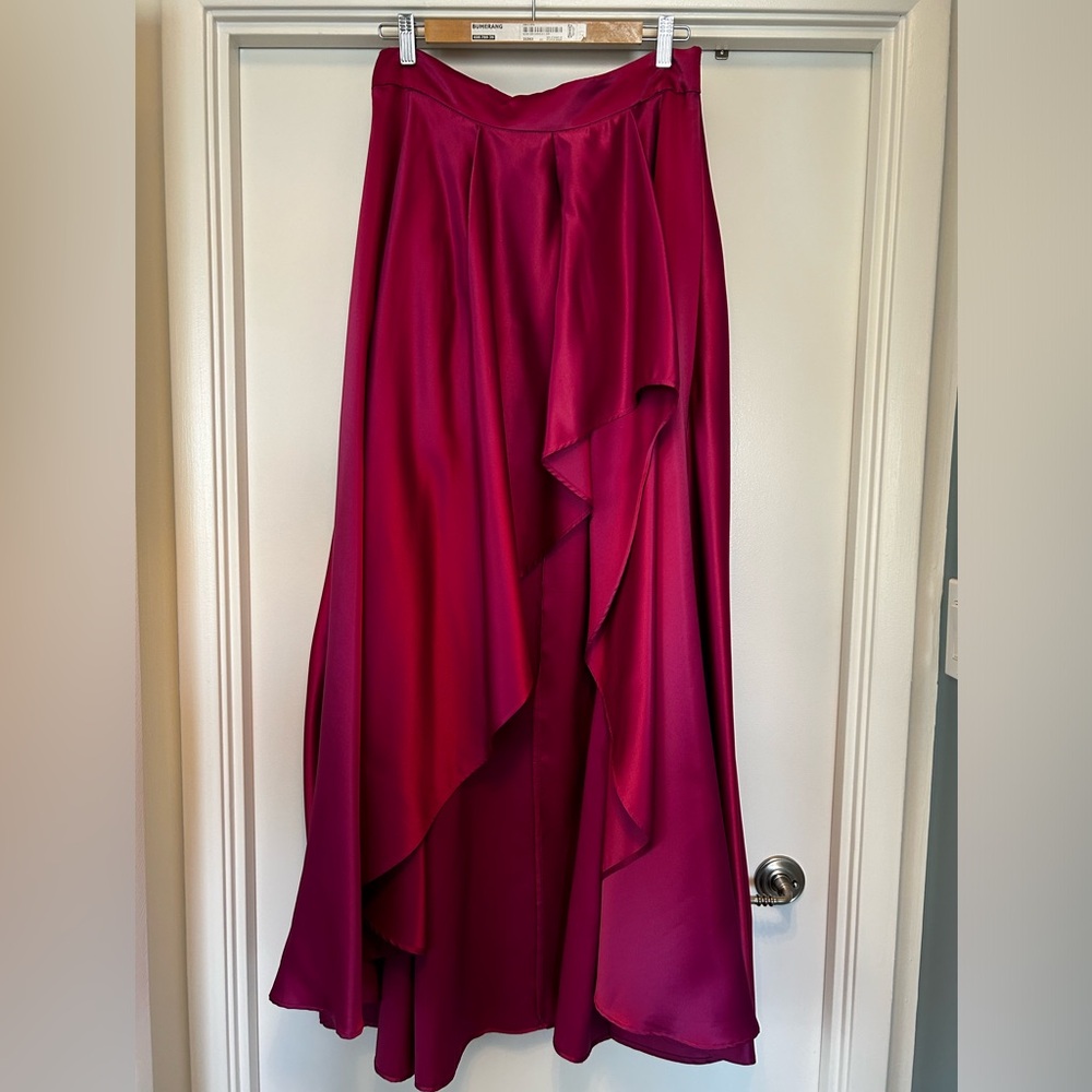 Elegant Fuchsia Maxi Skirt